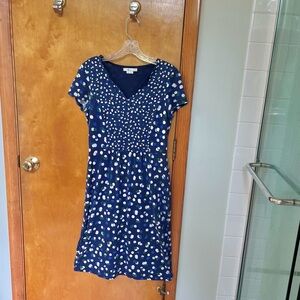 Boden Emory Jersey Dress Blue Floral print
